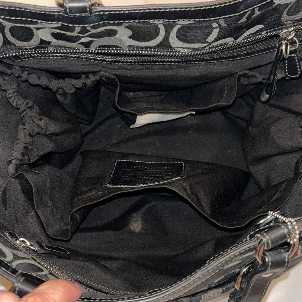 Coach Black and Gray Signature Baby Bag - Picture 8 of 14